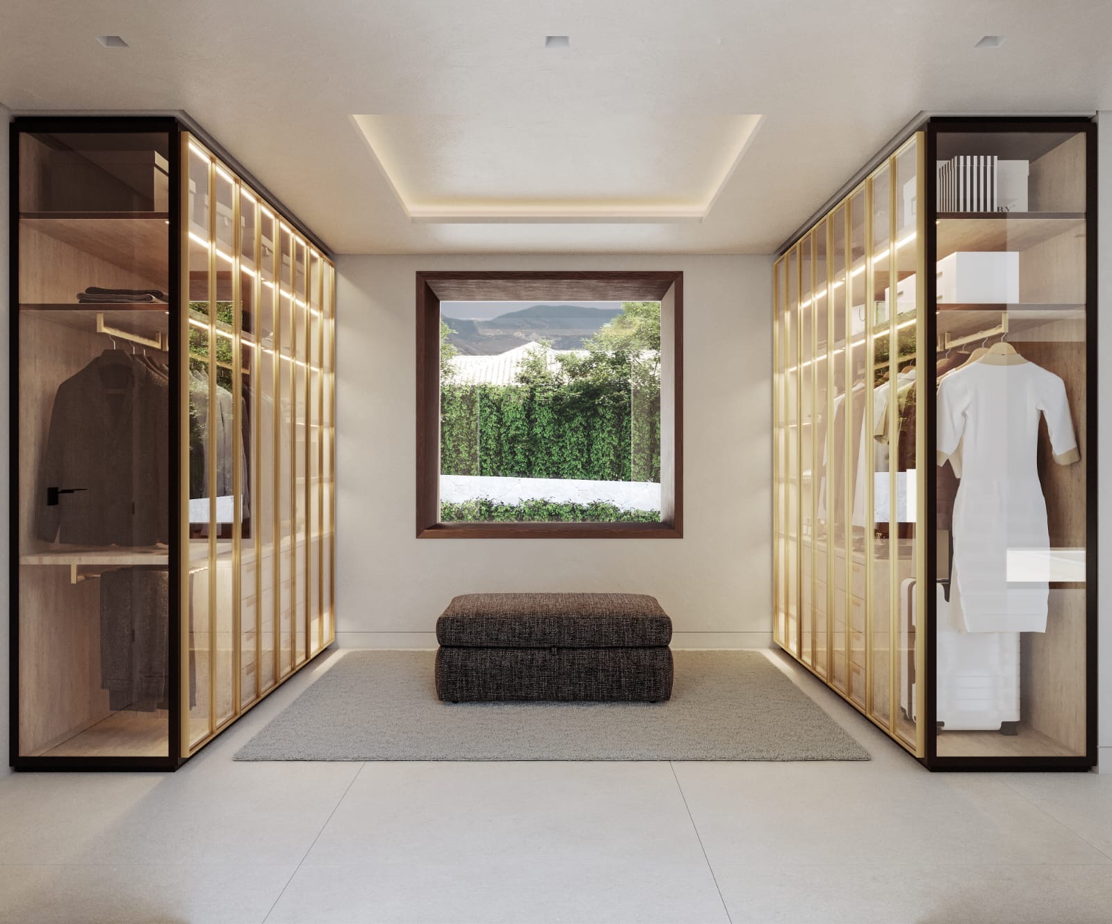 Bespoke walk-in dressing room render